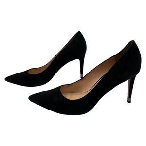 Tory Burch Pumps Heeled Shoes Suede Stiletto Heels Pointed Toe Black Size 11 M